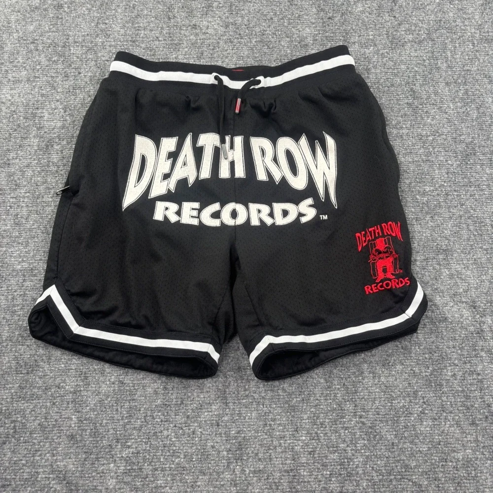 Shoe Palace Death Row Records Shorts Medium‎ Black Mesh Graphic Mens